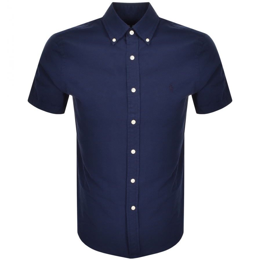 Alternative Image for ProductRalph Lauren Slim Fit Short Sleeve Shirt Navy1